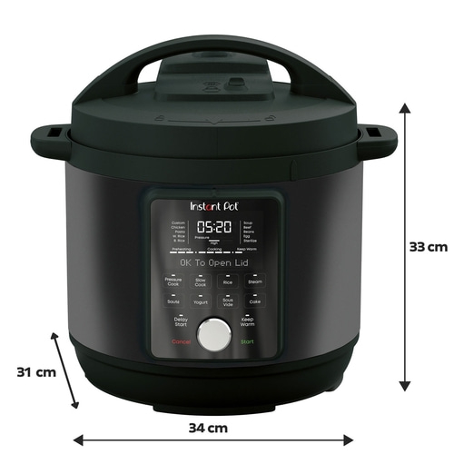 INSTANT POT Duo Plus Multikocher WhisperQuiet Slow Cooker 5,7L Schwarz Edelstahl