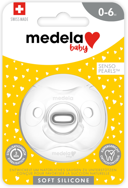 5 x MEDELA Schnuller Soft Silicone Transparent 0-6 Monate