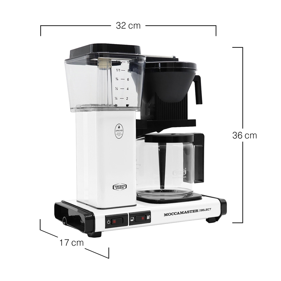 MOCCAMASTER Filterkaffeemaschine KBG Select Matt White 1,25L matt weiß B-WARE