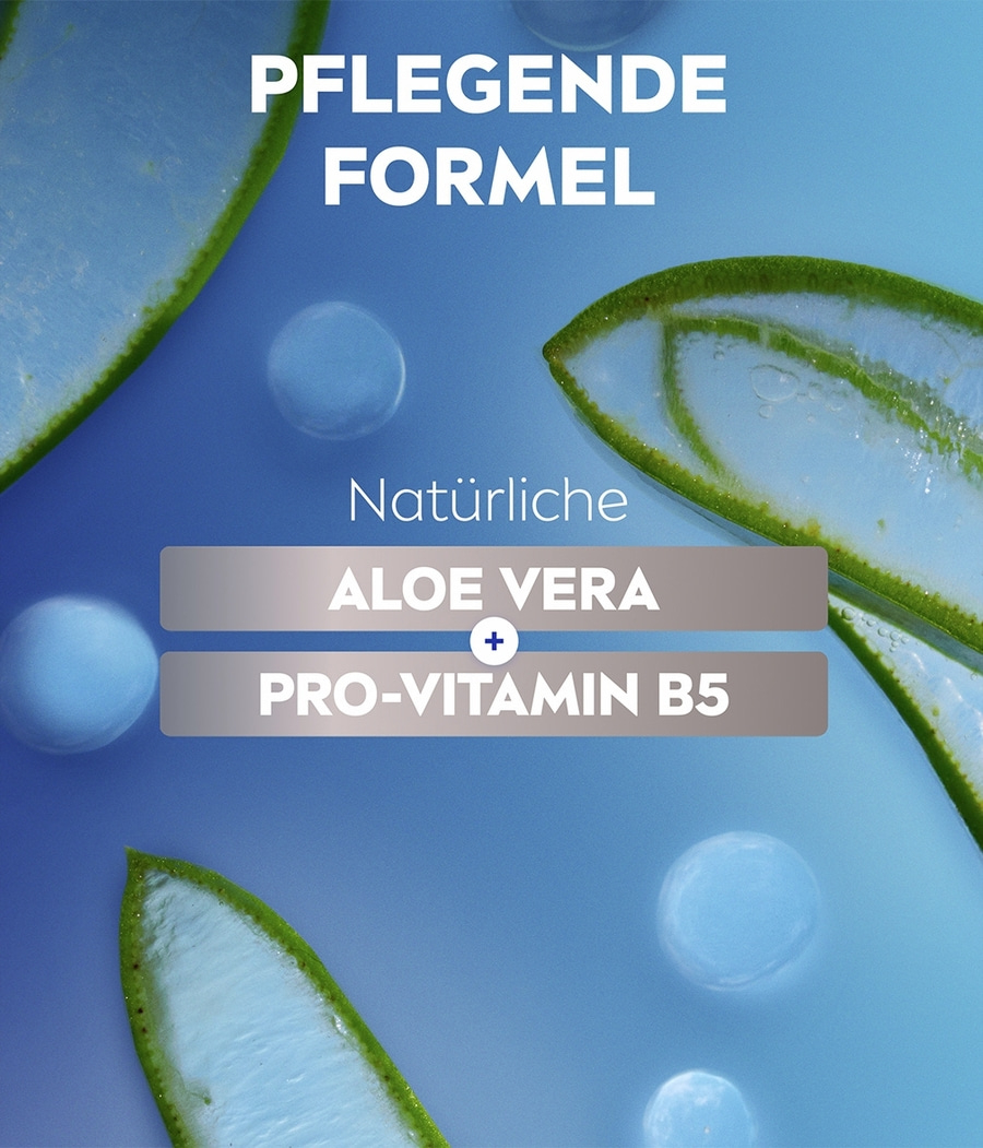 Pflegende Formel mit Aloe Vera und Pro-Vitamin B5