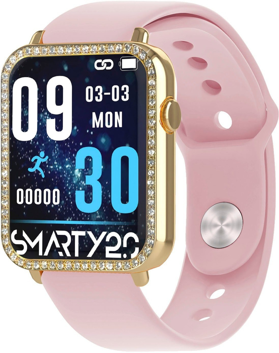 SMARTY 2.0 Smartwatch SW035I03 für Android und iOS Touch-Display rosa B-WARE