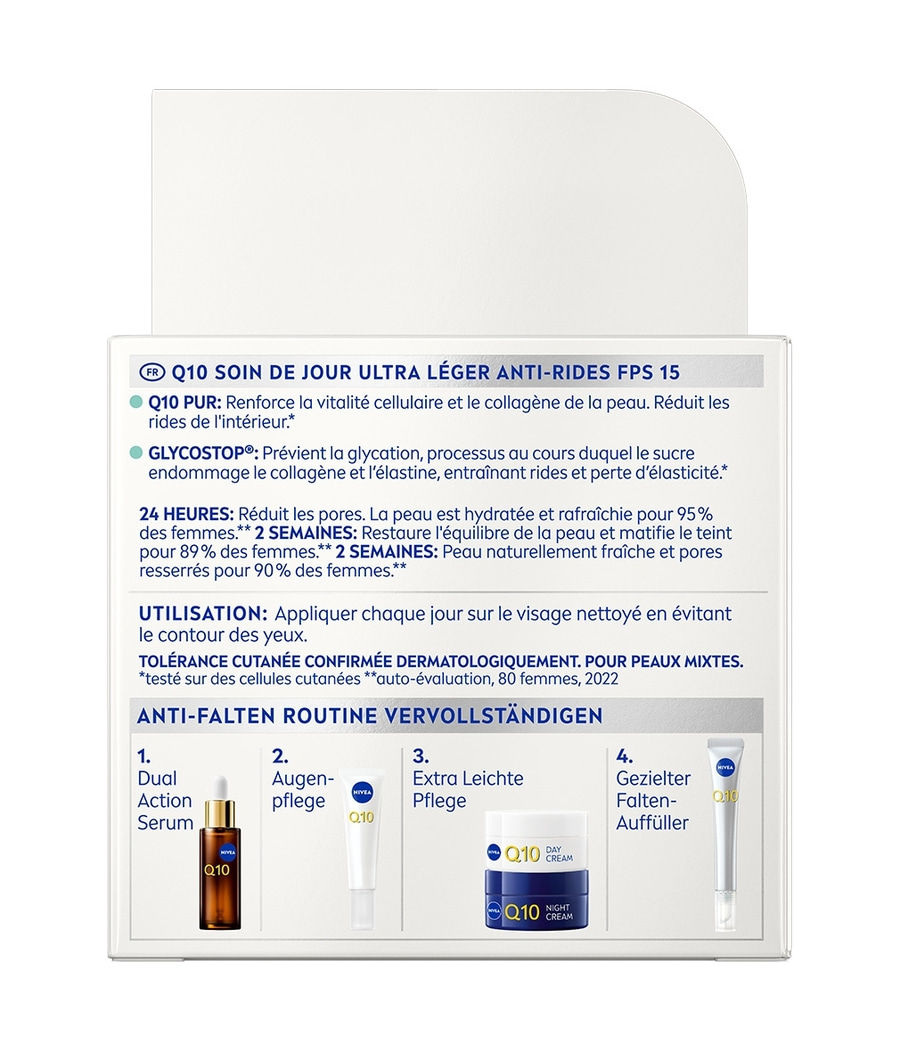 NIVEA Q10 Anti-Falten Power Porenverfeinernde Tagespflege 50 ml LSF 15