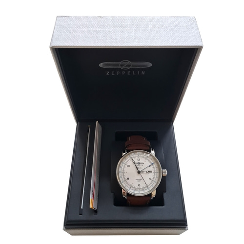ZEPPELIN Herren Armbanduhr 8666-1 Automatikuhr Datum Lederarmband 43mm B-WARE