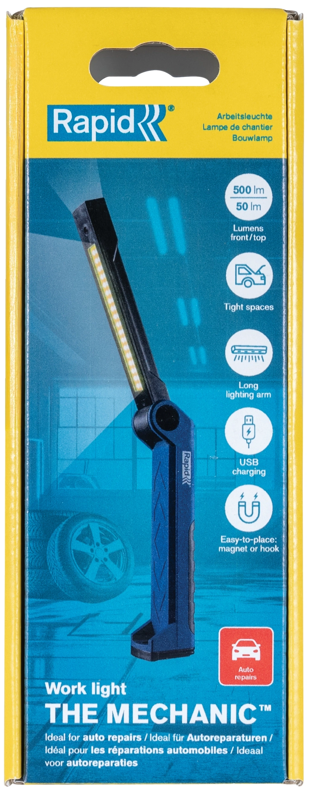 Rapid The Mechanic LED Arbeitsleuchte Akku 500lm Magnet Werkstatt 5001733