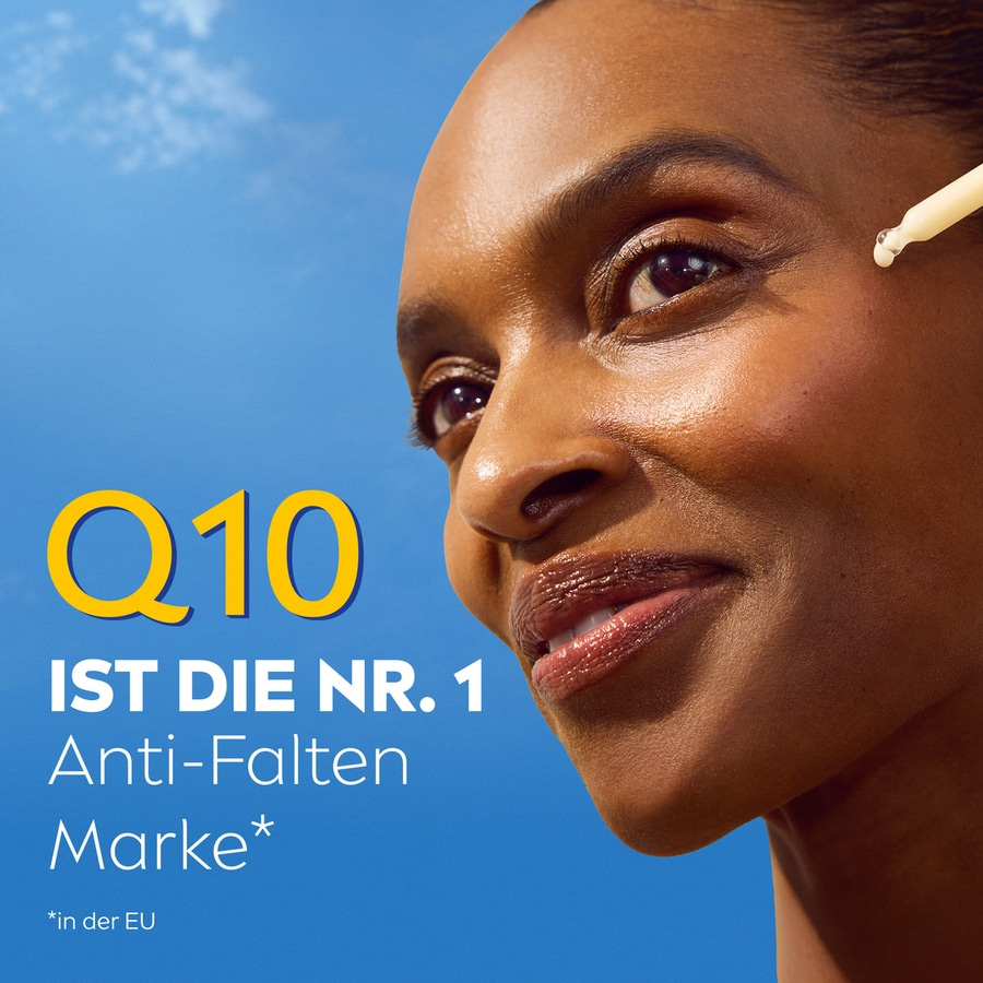 Nahaufnahme einer Frau mit Q10 Anti-Faltencreme