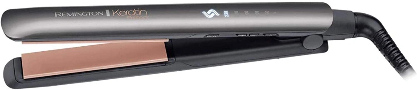 Ein Remington Keratin Protect Glätteisen in Grau