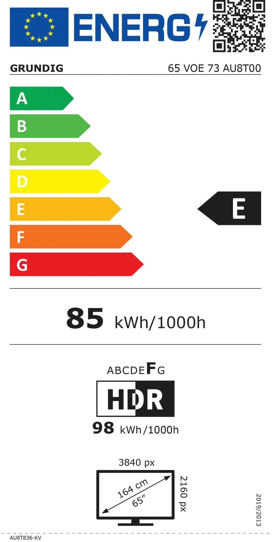 GRUNDIG 65 VOE 73 LED TV 164 cm 4K UHD Android Triple Tuner HDMI WLAN B-Ware