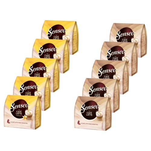 SENSEO Pads Typ Café Latte + Typ Café Latte Vanilla à 5x8 Getränke- 80 Portionen