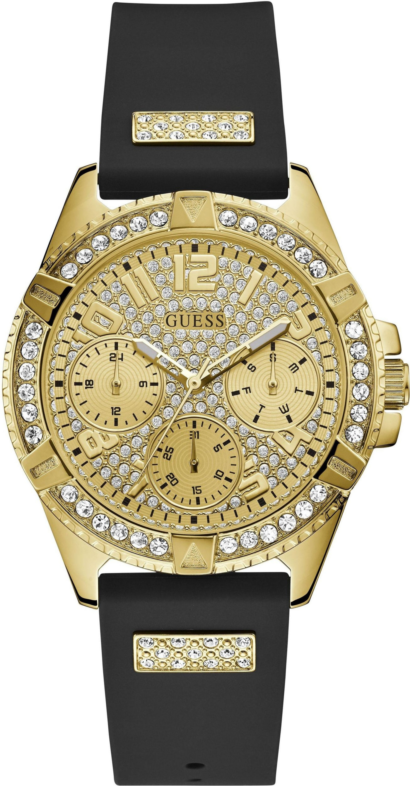 GUESS Damen Armbanduhr Multifunktionsuhr LADY FRONTIER, W1160L1 Damenuhr Uhr