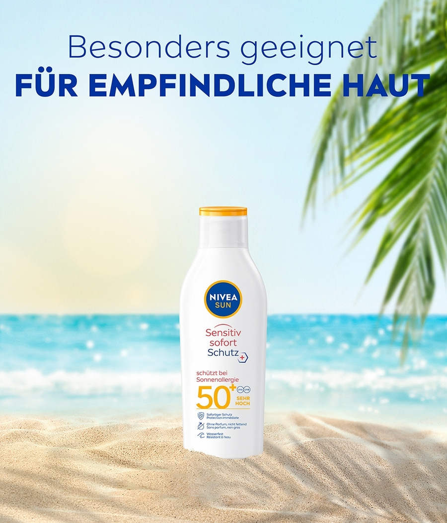 NIVEA SUN Sensitiv sofort Schutz 50+ sehr hoch Sonnenallergie Schutz