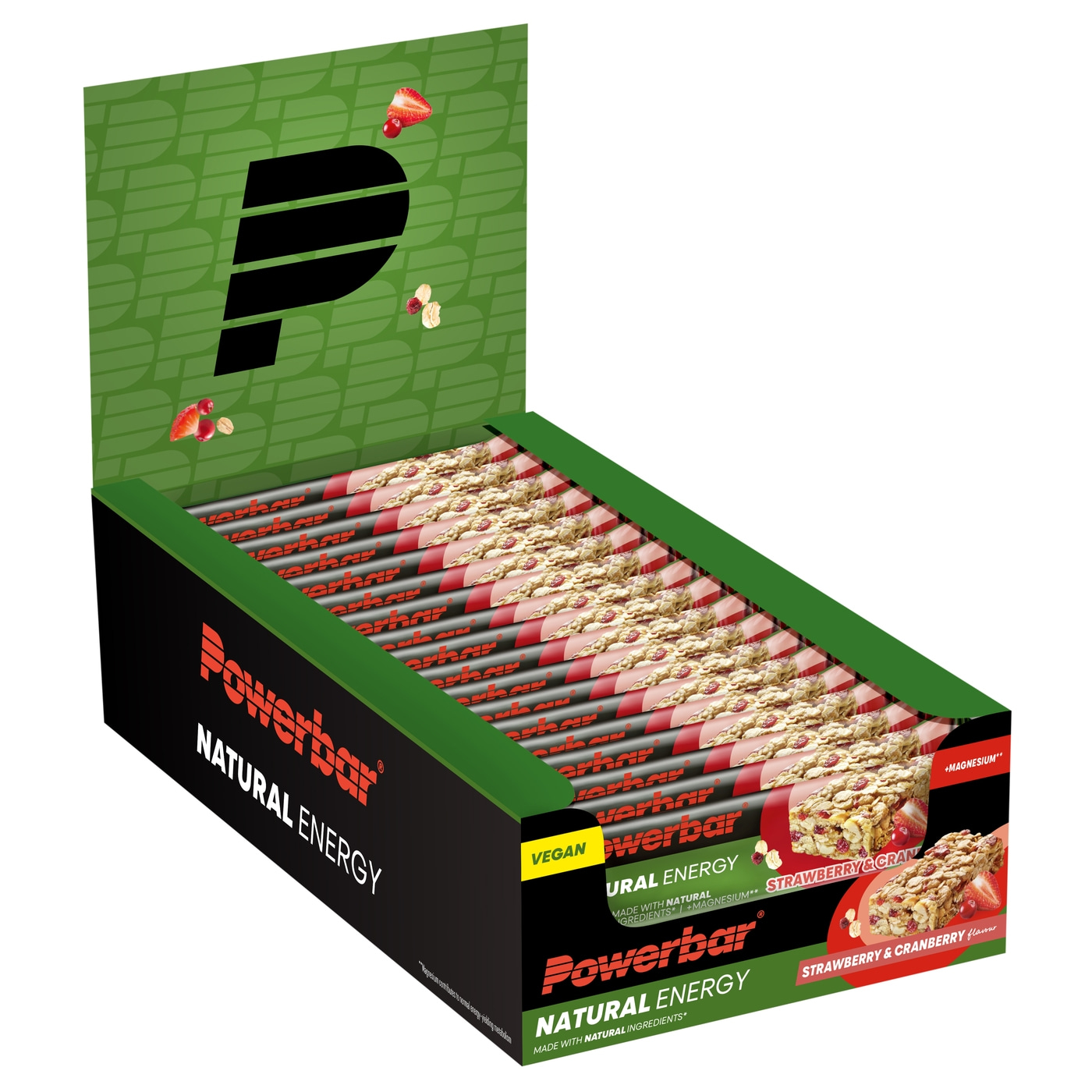 POWERBAR Natural Energy Strawberry Cranberry 18x40g veganer Kohlenhydrat Riegel