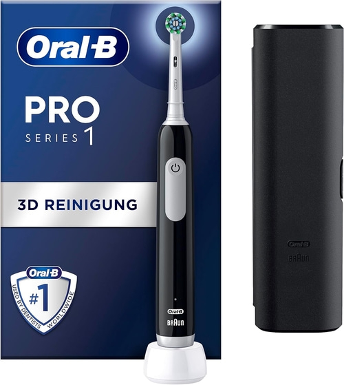 Oral-B Pro Series 1 Zahnbürste mit 3D Reinigung und Reiseetui