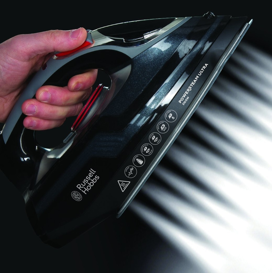Bügeleisen, schwarz, mit der Hand gehalten, Powersteam Ultra, Russell Hobbs