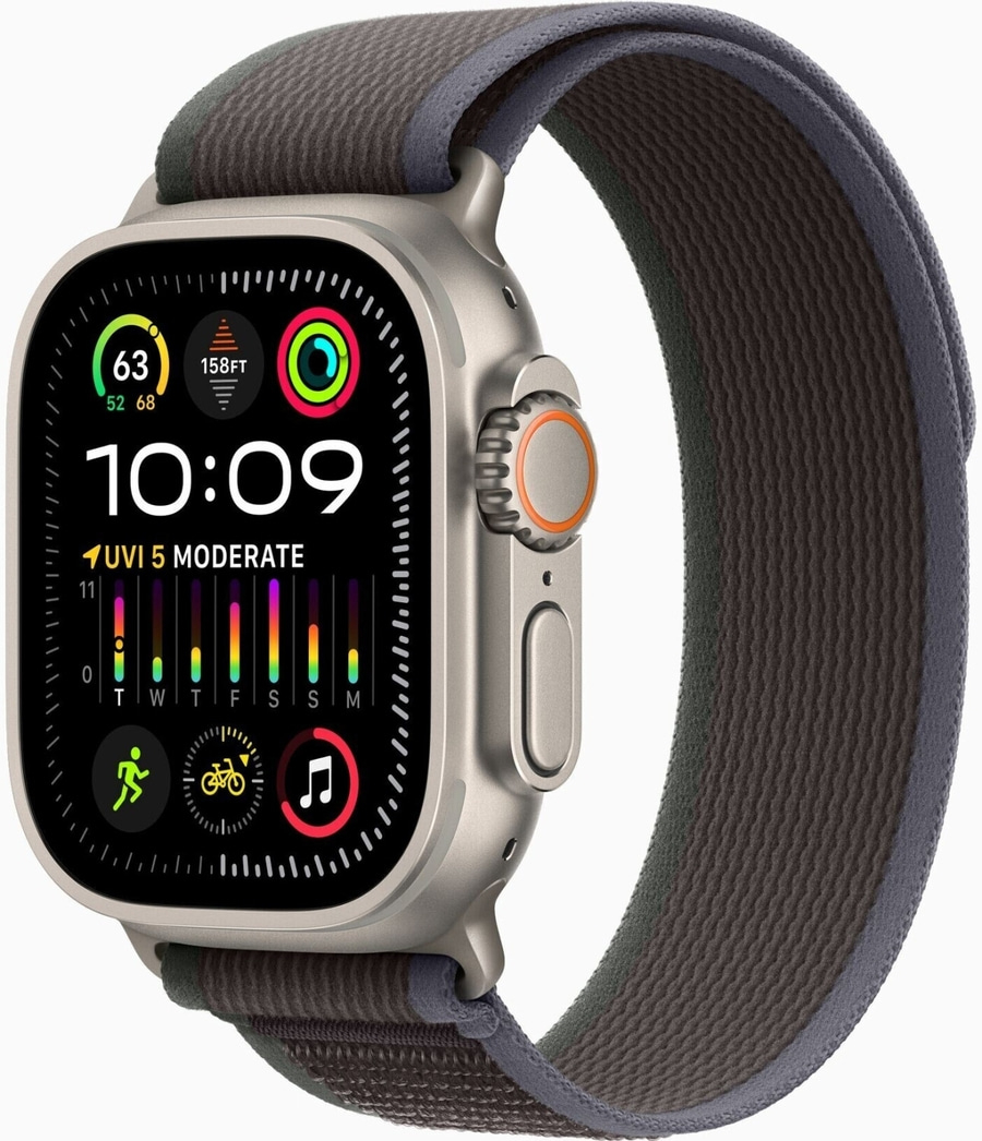APPLE Watch Ultra 2 GPS + 4G 49mm Titan Trail S/M blau/schwarz MRF53FD/A B-Ware