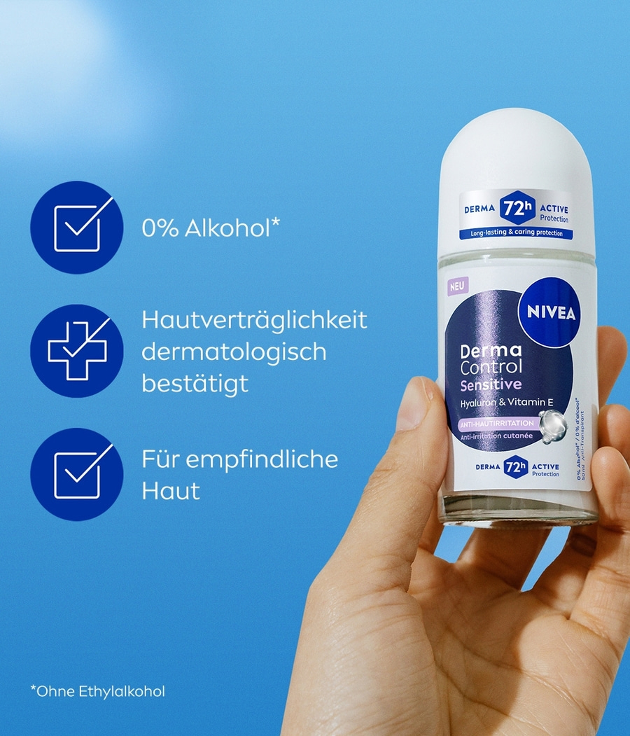 NIVEA Deodroant Derma Control Restore Roll-On 6 x 50ml