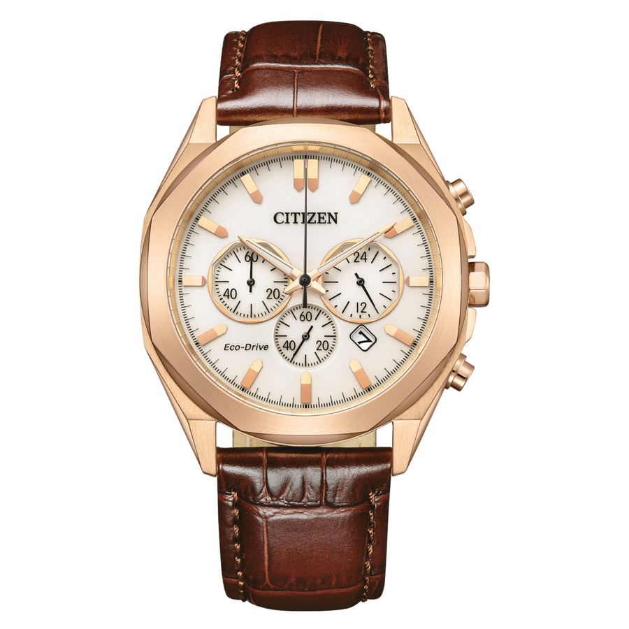 CITIZEN Armbanduhr CA4593-15A Solaruhr Chronograph Lederarmband 41mm B-Ware