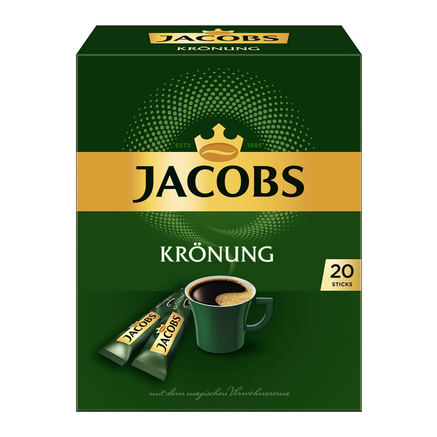 JACOBS Löskaffee Krönung 16x20 Sticks Kaffee löslich Instantkaffee 320 Getränke