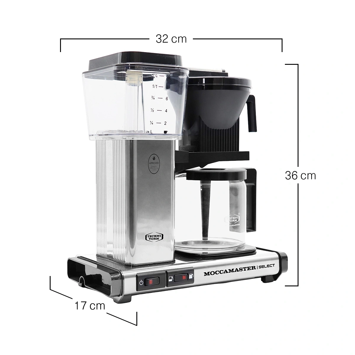 MOCCAMASTER Filterkaffeemaschine KBG Select Polished Silver 1,25L silber NEU