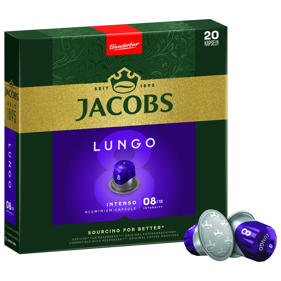 JACOBS Kapseln Lungo 8 Intenso 10x 20 = 200 Nespresso®* kompatibel