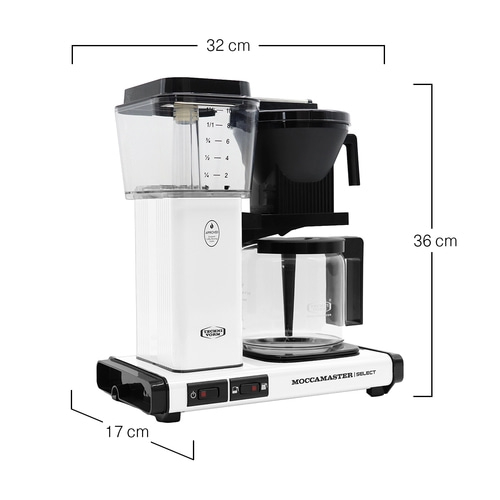 MOCCAMASTER Filterkaffeemaschine KBG Select Matt White 1,25L matt weiß B-WARE