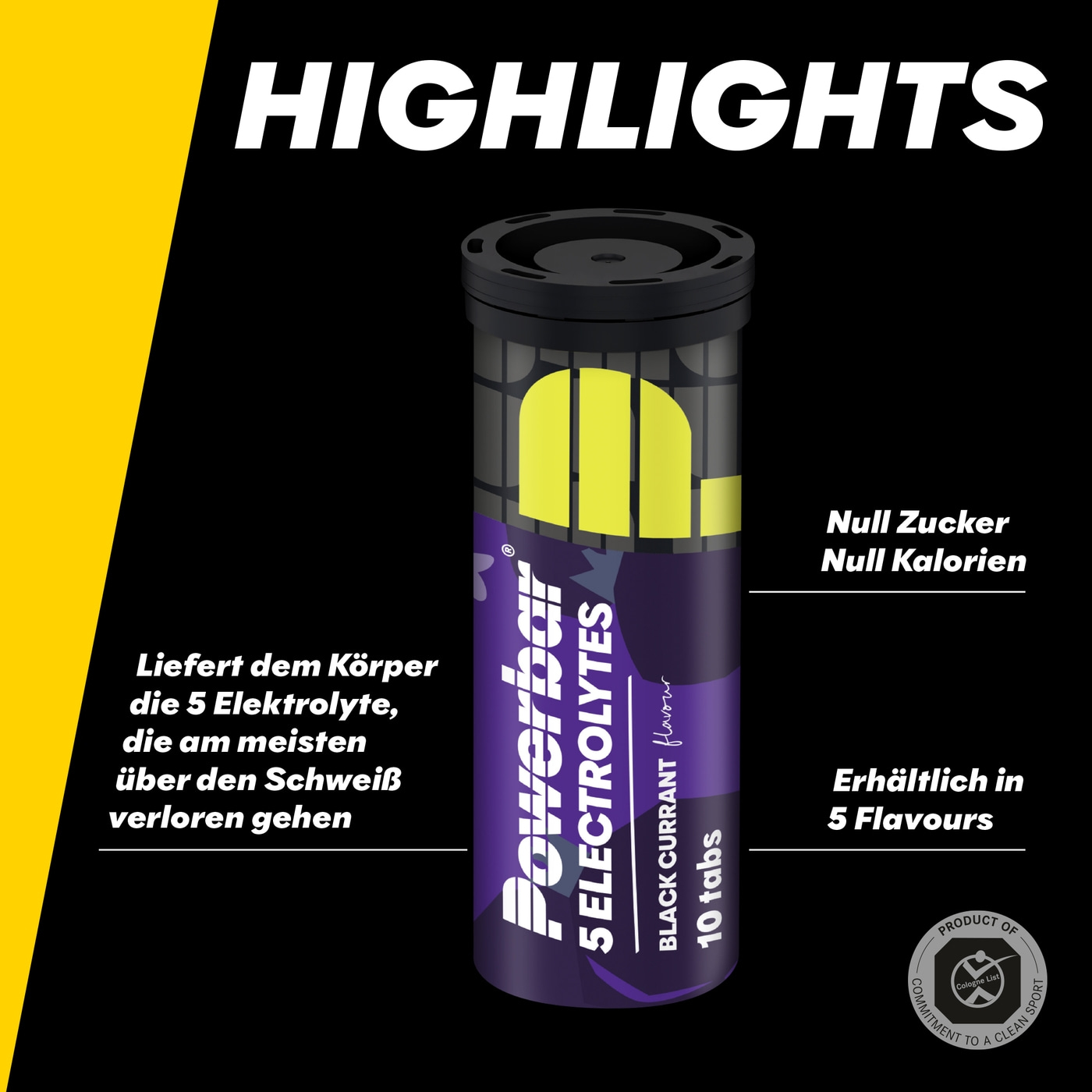 POWERBAR 5 Electrolytes Schwarze Johannisbeere Brausetabletten 120 Stück