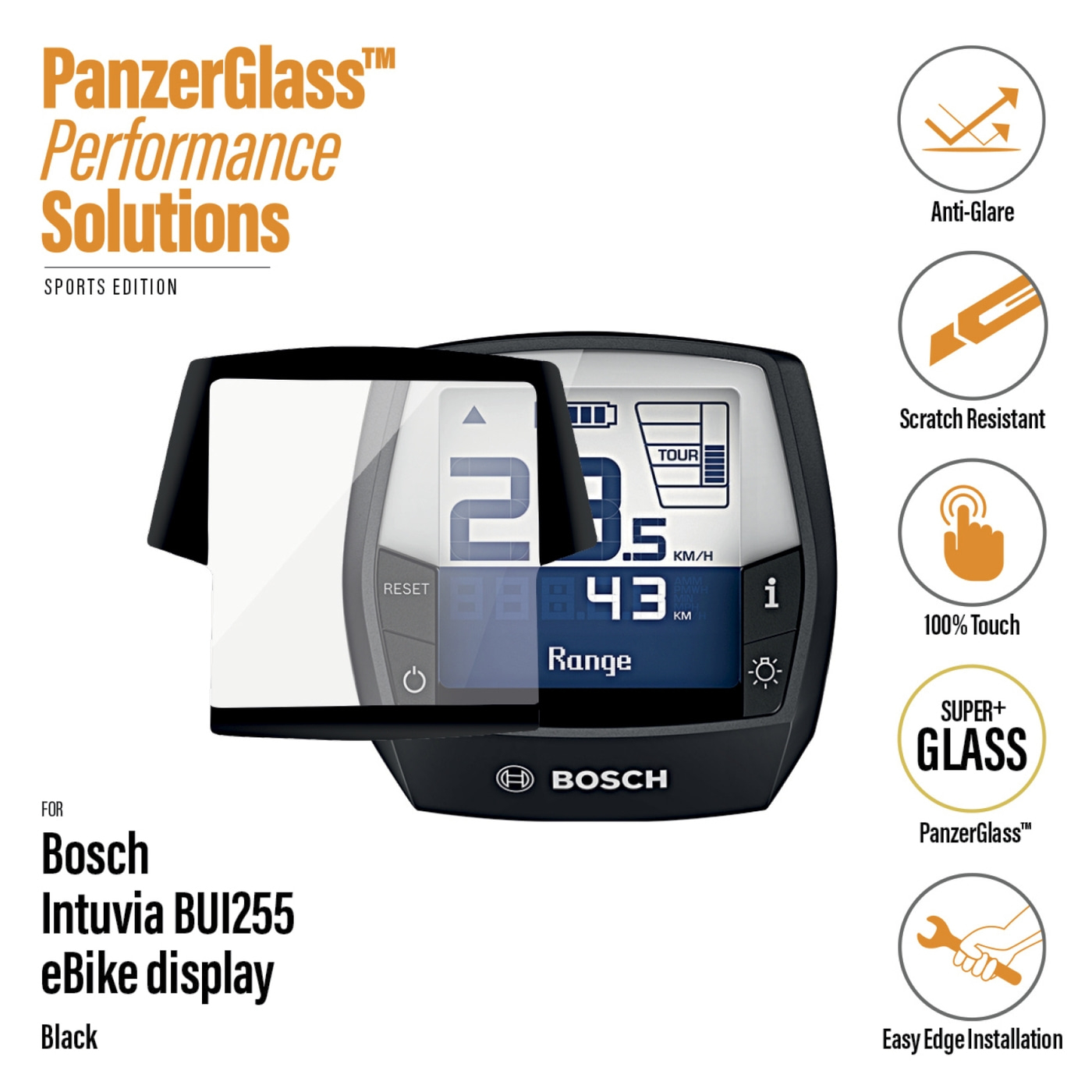 PanzerGlass™ Bosch Intuvia BUI 255 - Anti-glare | Watch Screen Protector Glass