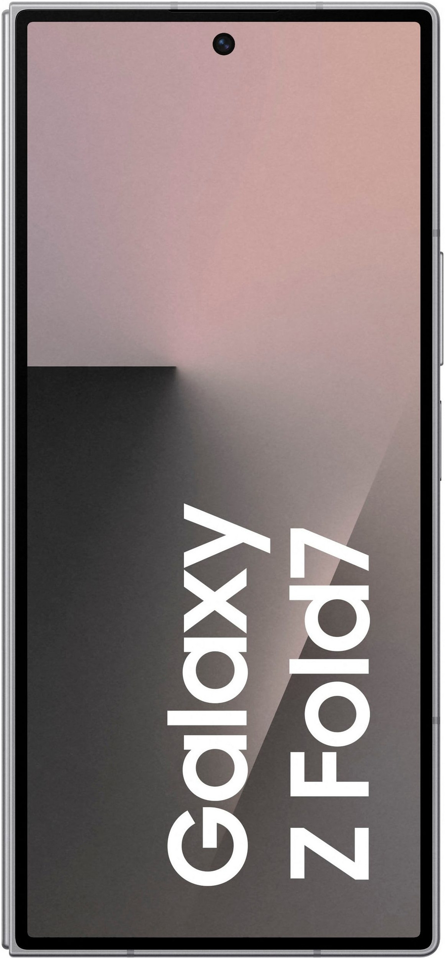 Ein Samsung Galaxy Z Fold7 Smartphone mit Text im Hochformat.