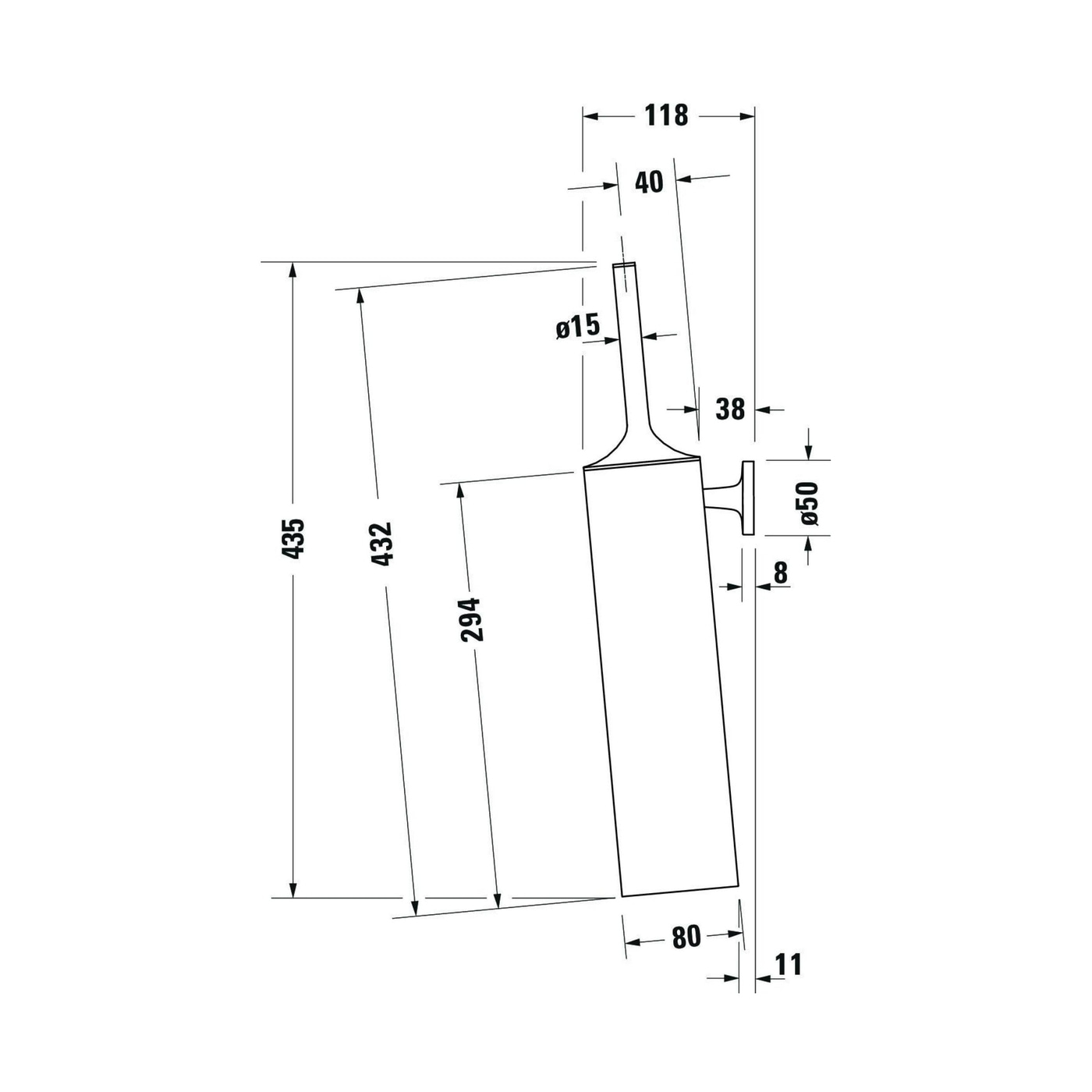 DURAVIT Starck T WC Toilettenbürstengarnitur Toilettenbürste Bürste Chrom NEU