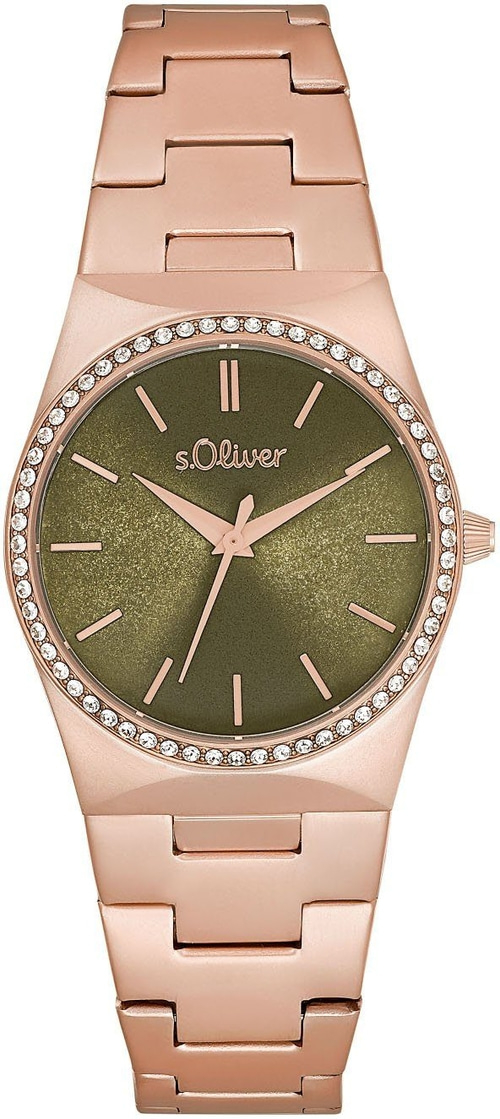 S.OLIVER Damen Armbanduhr Quarzuhr 2034589 Armband Edelstahl Quarzuhr Damenuhr