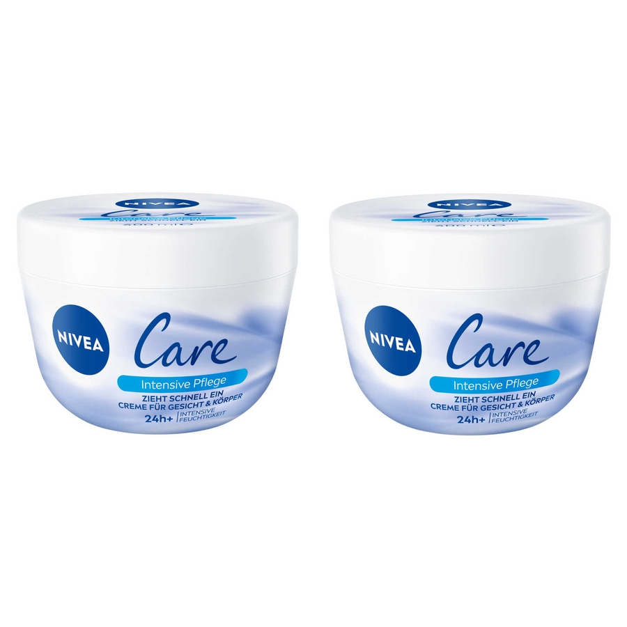NIVEA Care Pflegecreme 24h+ Feuchtigkeit schnell einziehend Body Lotion 2x 400ml