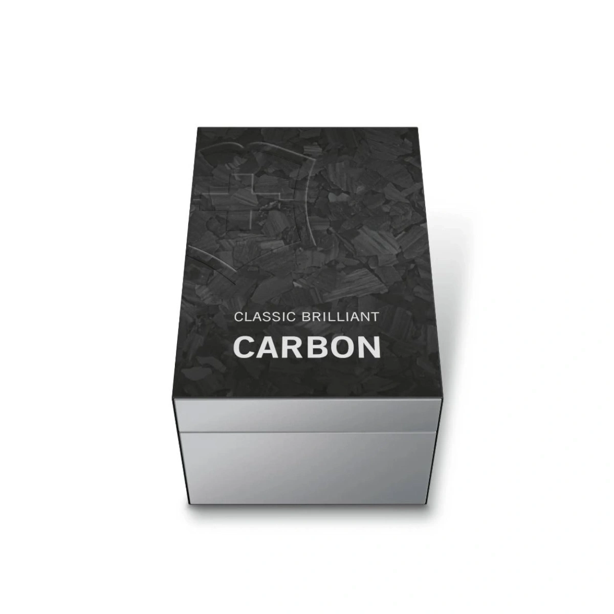 Schwarze Box mit der Aufschrift 'CARBON' und 'CLASSIC BRILLIANT'