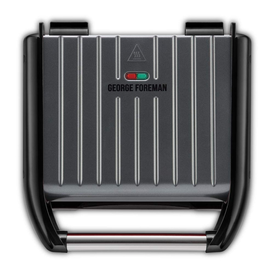 GEORGE FOREMAN Kontaktgrill Fitnessgrill Steel Family Grau 25041-56 Paninigrill