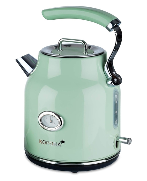KORONA Wasserkocher 20665 kabellos Retro Design 1,7L 2200W Kalkfilter mint NEU