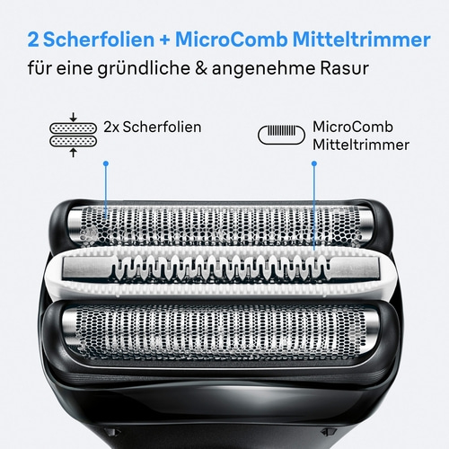 BRAUN Series 3+ 3040s Elektrorasierer Trimmer wasserdicht blau/schwarz B-Ware