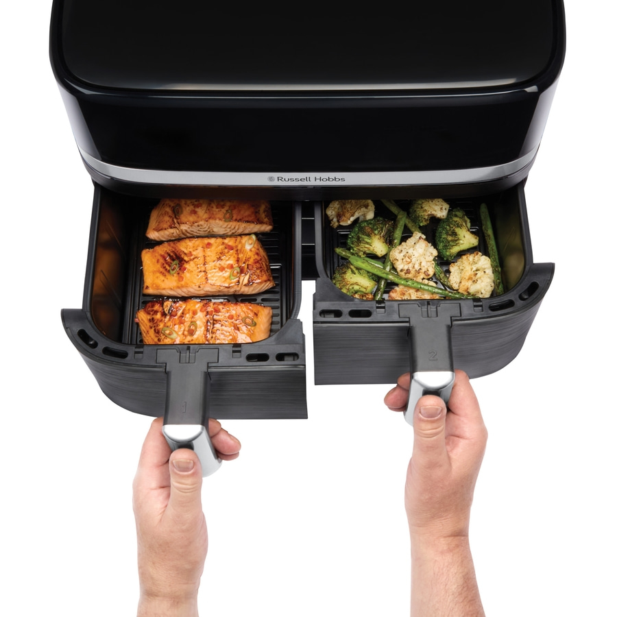 RUSSELL HOBBS Heißluftfritteuse 2 Kammern 9 L Rapid Airfryer Satisfry 27681-56
