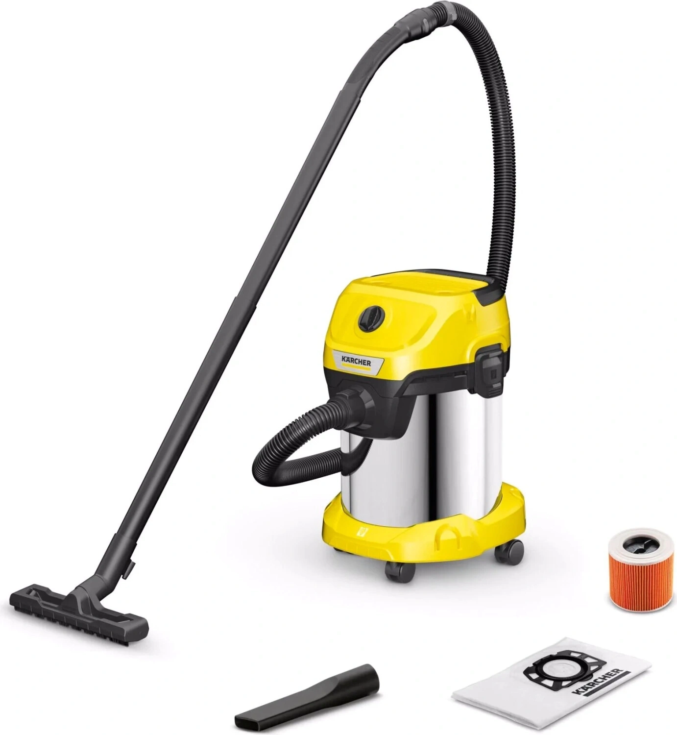 KÄRCHER Nass-Trocken-Sauger WD 3 S 17-Liter-Edelstahlbehälter B-WARE
