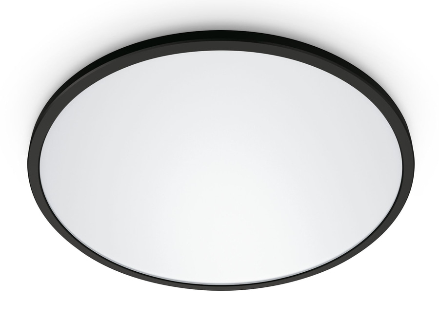 WIZ Superslim LED Deckenlampe Intelligente Deckenleuchte rund 32W schwarz