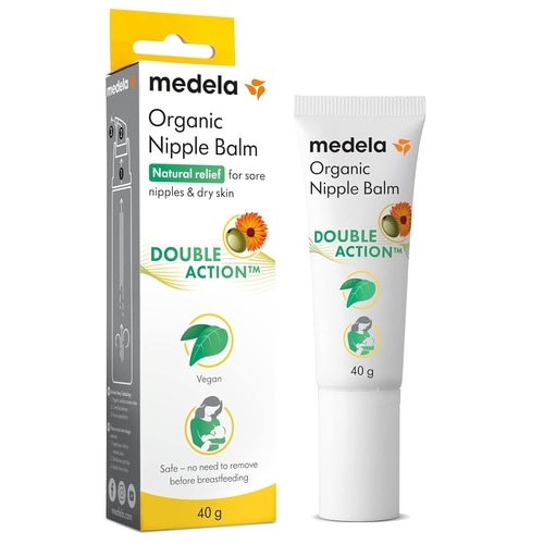 Medela Organic Nipple Balm, natürliche Linderung für wunde Brustwarzen und trockene Haut, vegan