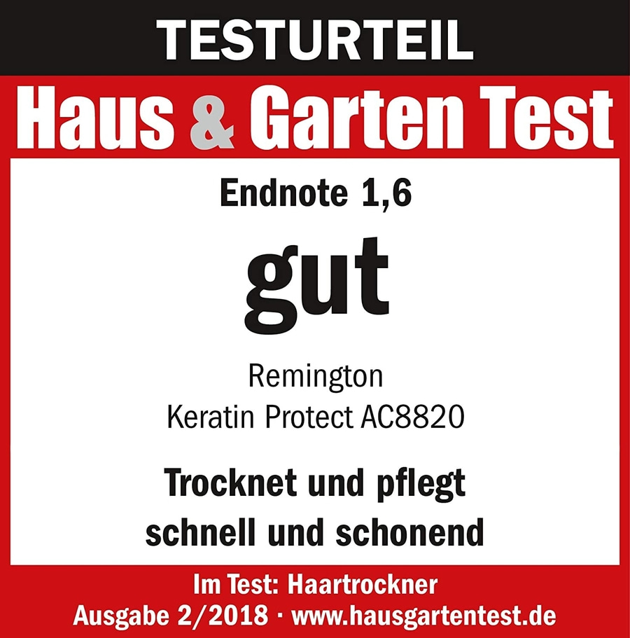REMINGTON Haartrockner AC8820 Keratin Protect Ionen 150km/h 2200W AC-Motor