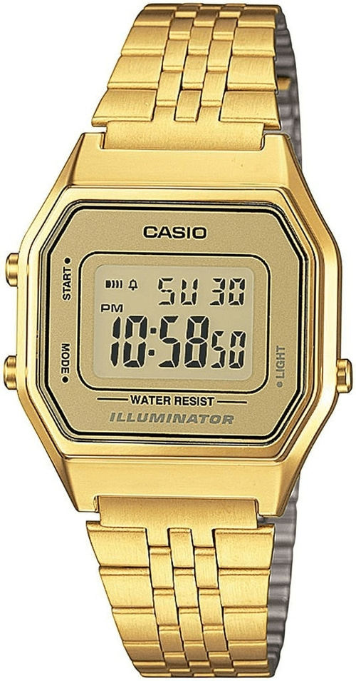 CASIO VINTAGE Chronograph LA680WEGA-9ER digital Quarz Gold B-WARE