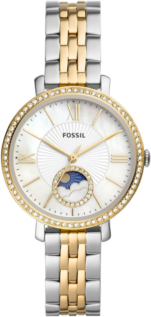 FOSSIL Damenarmbanduhr JACQUELINE ES5166 Quarz Mondphase Perlmutt 36mm B-WARE