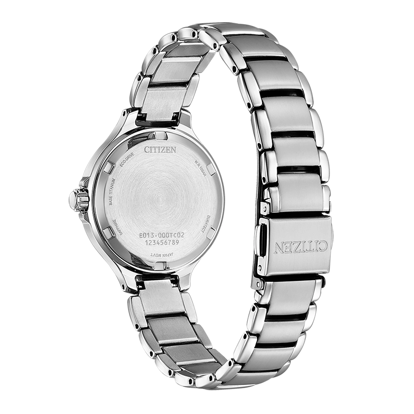 Citizen Uhr, Rückseite, Eco-Drive, Titan, Saphirglas, wasserdicht, japanisches Uhrwerk