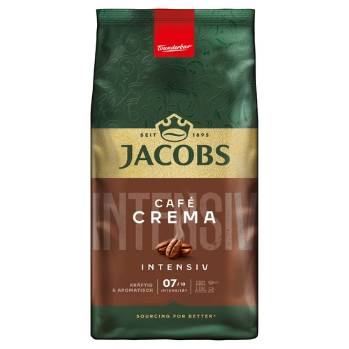JACOBS Kaffeebohnen Expertenröstung Crema Intensiv 4 x 1 kg ganze Bohnen