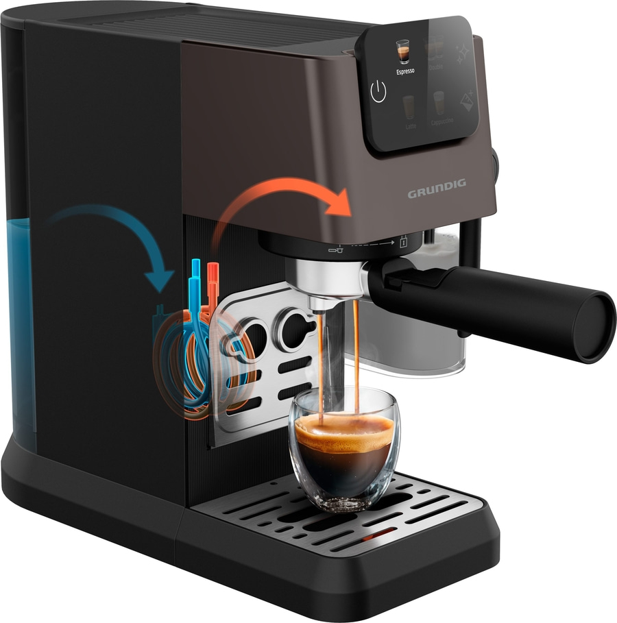 Grundig Espressomaschine KSM 5330 Siebträger Milchbehälter Touch-Display B-WARE