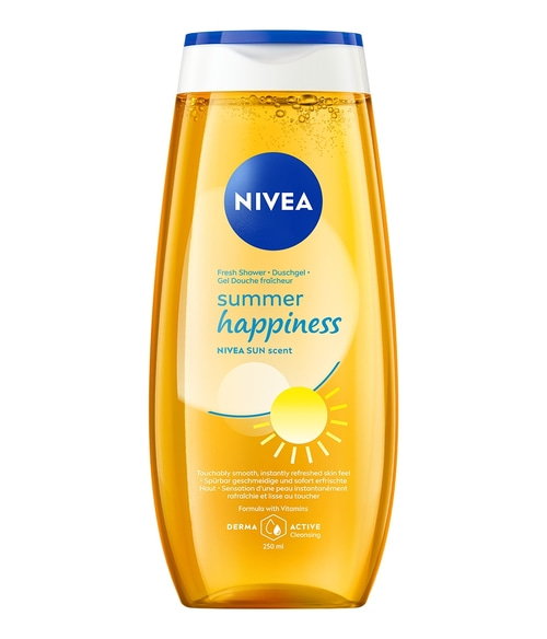 Nivea Duschgel Sommer Glücklich Duft Flasche mit Sonne