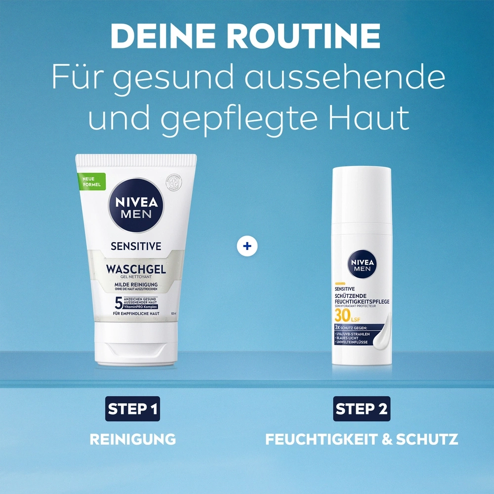 Nivea Men Hautpflege Routine: Reinigung und Feuchtigkeit & Schutz
