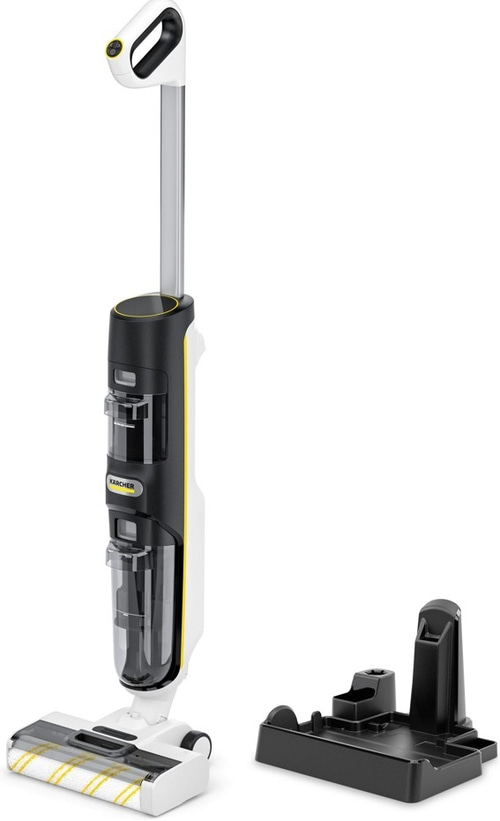 Kärcher Staubsauger mit Ladestation, weiß und schwarz, für die Reinigung von Böden