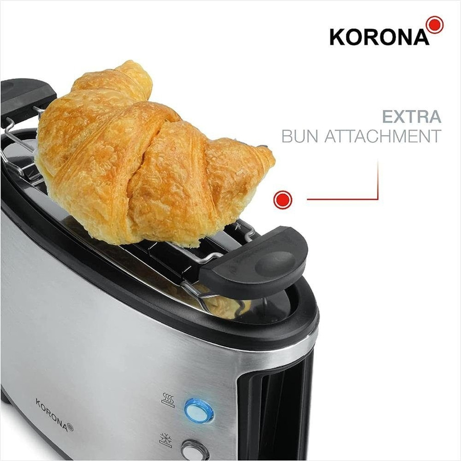 KORONA Single-Toaster 21304 Ein-Scheiben-Toaster Edelstahl 550 Watt Auftauen NEU