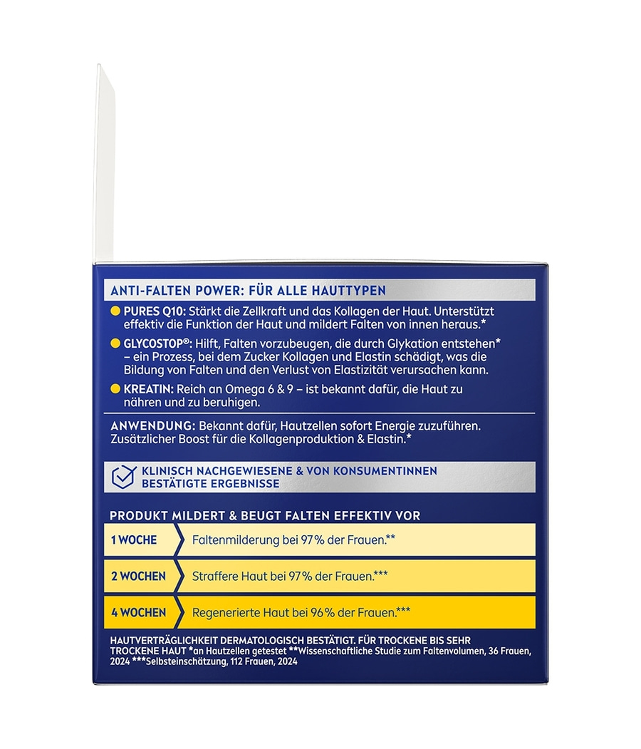 Anti-Falten Power: Für alle Hauttypen mit PURES Q10, GLYCOSTOP & KREATIN.