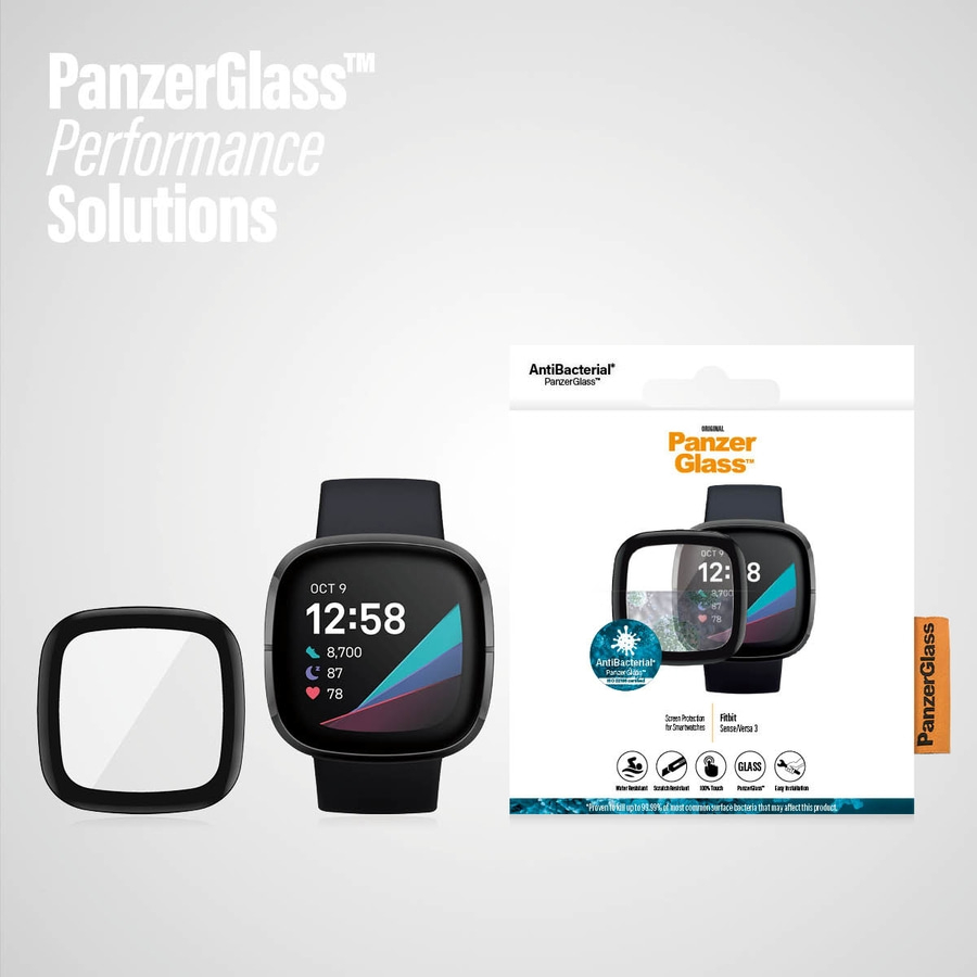 PanzerGlass™ Fitbit Sense | Versa 3 | Screen Protector Glass Displayschutzfolie